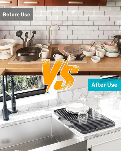 Kitchen Counter Dish Drying Mat